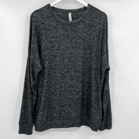Athleta Mindful Pullover Sweatshirt Crew Neck Oversized Charcoal Gray Women’s L - Picture 3 of 10